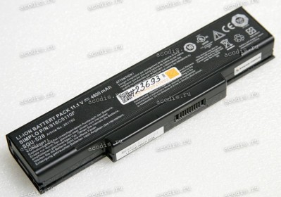 АКБ Asus A9, F2, F3, F7, F96, Pro31Q, S62, S96, X53, Z53, Z9, Z94, Z9400, Z96, Z9600, BenQ Joybook R55, Clevo M660, M661, M665, LG E500, Mitac EL80, MSI MEGABOOK GX600, M1034, M655, M662, M670, M673, M675, M677, VR600 4800mAh (916C5110F, SQU-528)