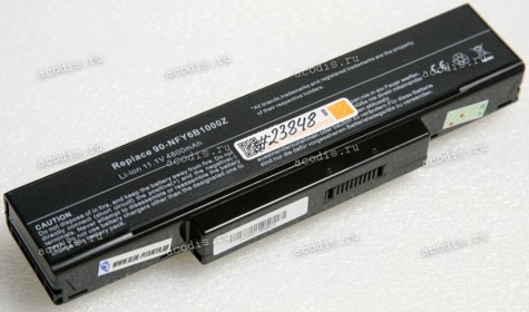 АКБ Asus A9, F2, F3, F7, F96, Pro31Q, S62, S96, X53, Z53, Z9, Z94, Z9400, Z96, Z9600, BenQ Joybook R55, Clevo M660, M661, M665, LG E500, Mitac EL80, MSI MEGABOOK GX600, M1034, M655, M662, M670, M673, M675, M677, VR600 4800mAh (90-NFY6B1000Z) replace