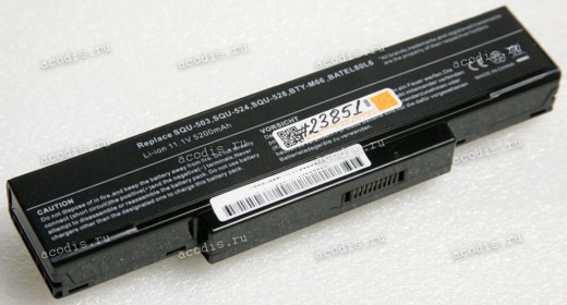 АКБ Asus A9, F2, F3, F7, F96, Pro31Q, S62, S96, X53, Z53, Z9, Z94, Z9400, Z96, Z9600, BenQ Joybook R55, Clevo M660, M661, M665, LG E500, Mitac EL80, MSI MEGABOOK GX600, M1034, M655, M662, M670, M673, M675, M677, VR600 5200mAh (SQU-503, SQU-528, SQU-524, B