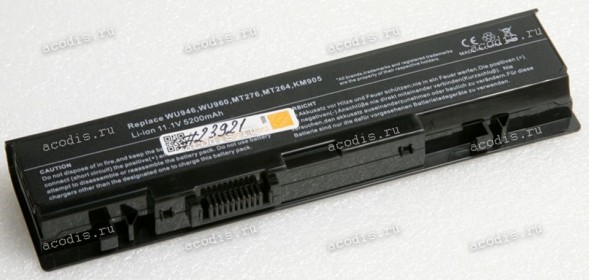 АКБ Dell Studio 1535, 1536, 1537, 1555, 1557, 1558 5200mAh (WU946, WU960, MT276, MT264, KM905) replace