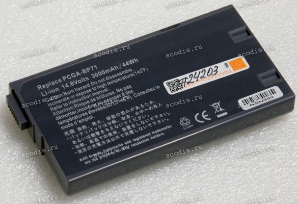 АКБ Sony PCG-F, PCG-FX, PCG-QR, PCG-XG 3000mAh (PCGA-BP1N, PCGA-BP71) replace