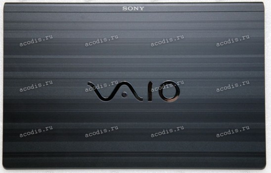 Верхняя крышка Sony VGN-Z21WRN, PCG-6118P чёрная матовая, полосатая (O9452F/3452S)