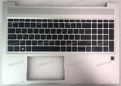 Keyboard HP EliteBook 450 G6, 450 G7, ProBook 450 G6, 450 G7, 455 G6, 455 G7 серебристый металлик русифицированная (L45090-251, L45091-251, V181646AS1, PMXAEX8K701010051002E, 2B-BBU16Q100, PMXAEX8K80101010900DO, 2B-BBU29Q100, 2B-ABU06Q100) + Topcase