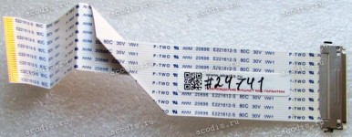 LCD LVDS FFC шлейф мониторный обратный 30 pin, шаг 1.0 mm, длина 185 mm Acer P246H, с замком с одной стороны
