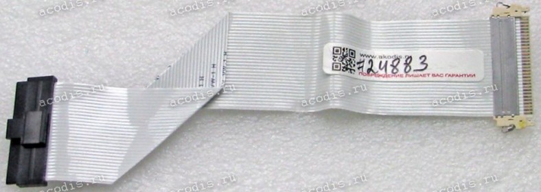 LCD LVDS FFC шлейф мониторный обратный 30 pin, шаг 1.0 mm, длина 175 mm, с замками с двух сторон