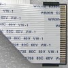 LCD LVDS FFC шлейф мониторный обратный 30 pin, шаг 1.0 mm, длина 206 mm, с замками с двух сторон