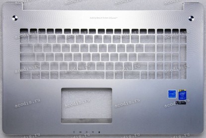 Palmrest Asus N750JV серебристый металл (13NB0201AM0311, 13N0-PTA0111)