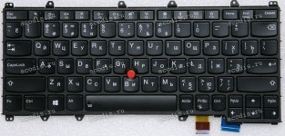 Keyboard Lenovo ThinkPad Yoga 370 чёрная матовая, русифицированная с подсветкой (01AV698, SN20L82154, STO-83SU, PK131SK1A06, 79W000M, 8SSN20L82154C, 102-14P33LHA02)