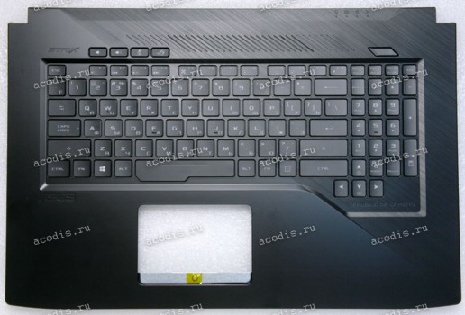 Keyboard Asus GL703VD-1B чёрный матовый, русифицированный (90NB0GM2-R31RU0, 3BBKNTAJN10, EABKN004020)+Topcase