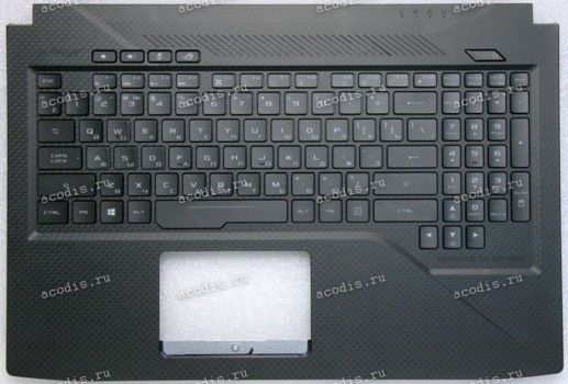 Keyboard Asus GL503VM-1A чёрный матовый, русифицированный (90NB0GI1-R31RU0, 3BBKLTAJN00, AEBKL700020, 13NB0GI1AP0101)+Topcase