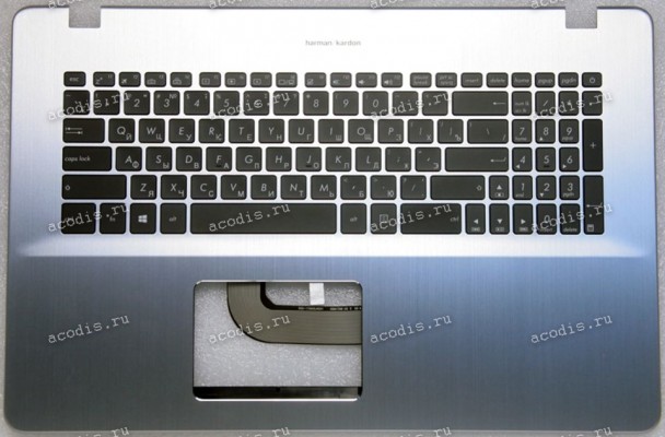 Keyboard Asus X705UF, X705UQ-3B серебристый металл, русифицированная (90NB0EY1-R35RU0, 13N1-2EA0211 )+Topcase