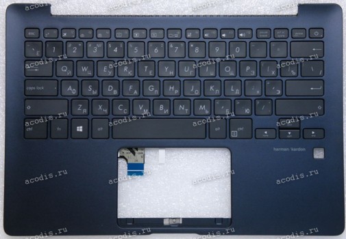 Keyboard Asus UX331FAL-1C тёмно-синяя, матовая, русифицированный (90NB0KD3-R31RU0, 13N1-46A0841, 13NB0HT3AM0241)+Topcase