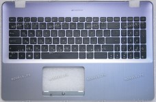 Keyboard Asus X542UR-1B, X542-UA-1B  металлик, серо-синий, русифицированный (90NB0FE2-R31RU0, 90NB0FE2-R30RU0, 13NB0FD2AP0301, 13N1-26A0701, 13N1-26A0702)+Topcase
