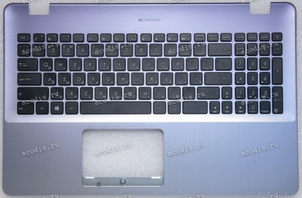 Keyboard Asus X542UR-1B, X542-UA-1B  металлик, серо-синий, русифицированный (90NB0FE2-R31RU0, 90NB0FE2-R30RU0, 13NB0FD2AP0301, 13N1-26A0701, 13N1-26A0702)+Topcase