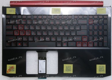 Keyboard Acer Nitro 5 AN515-54 (6B.Q5AN2.005, 6B.Q5BN2.005, 6BQ5BN2005, FA2K1000301, AP2K1000411 -HA25, AM2K100050 -SSH3, LG5P_N90BRL, NKI15130NA, PK132K11A04, NKI1513157, PK133361A04, ACM18K3/3SU, 002-18K33LHF01, 002-18K33LHE01, EH50F_KB_PLATE) + topcase