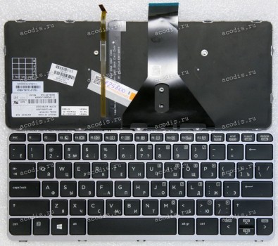 Keyboard HP EliteBook 1030 G1, Folio 1020 G1, 1030 G1 с подсветкой (X2F05EA, 842324-251, 824729-251, MP-13U82SUJ9302, 6037B0120322, 102-013U8LHB01, 13U8UA15150AWA, 13U8-FPC-X5) русифицированная original