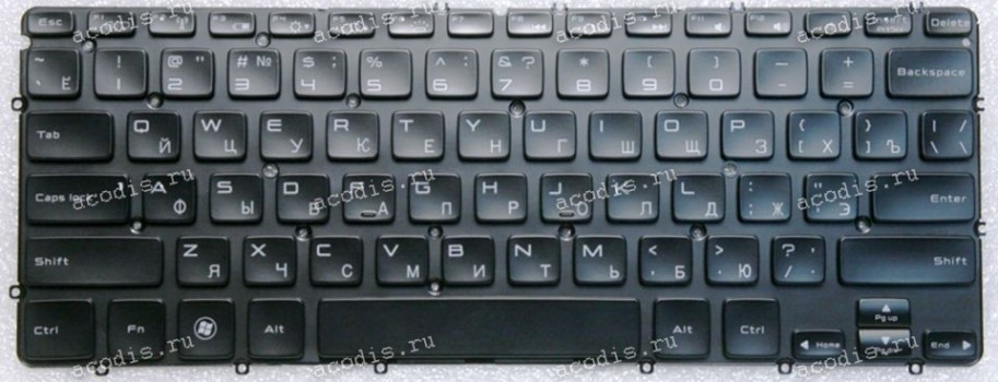 Keyboard Dell XPS 13 L321X, L322X,  L221X  чёрная глянцевая,  русифицированная (MP-11C73USJ920, 0MH2X1 RU, MP-11C73SUJ698W, MP-11C73SUJ920, 0F49YD )