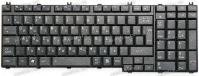 Keyboard Toshiba Satellite A500, A505, A505D, L350, L355, L355D, L500, L500D, L505, L505D, L510, L515, L550, L555, L555D, P300, P305, P305D, P500, P505, X200, Satellite Pro L350, P200, Qosmio G50, G55, F50, X300, X305 чёрная матовая, русифицированная(V109