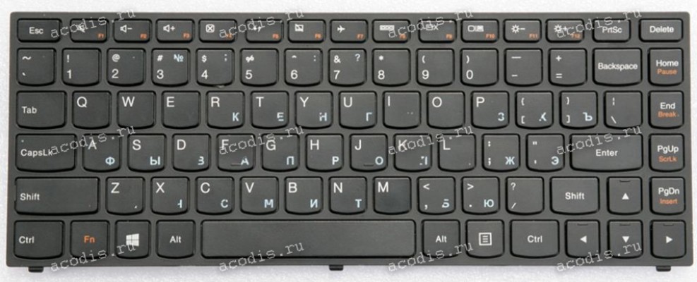 Keyboard Lenovo IdeaPad Yoga 13 чёрная матовая, русифицированная  (V-127920FS, 25202897)