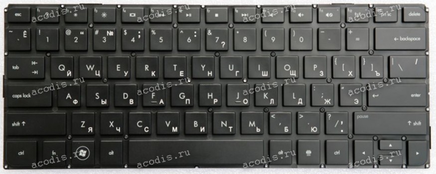 Keyboard HP Envy 13-1000 чёрная, матовая русифицированная  (AESP6U00110, BAXLK3BM81)
