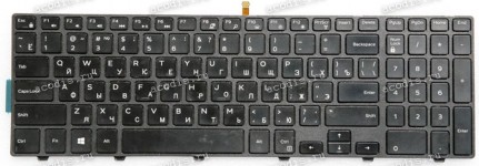 Keyboard Dell Inspiron 15-3000, 15-5000, 3541, 3542, 3543, 3552, 3558, 5542, 5545, 5547 чёрная, матовая русифицированная (AEAM9701210, 0225GG, MP-13N83SUJ920)