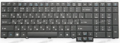 Keyboard Acer TravelMate 5360, 5760, 7750, 6595TG чёрная, матовая русифицированная (9Z.N6SPW.10R, NSK-AZ0SQ, AEZRJR00010)