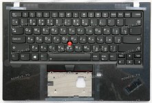 Keyboard Lenovo ThinkPad X1 Carbon Gen 7 чёрная, матовая русифицированная (5M10V25554, 15104696, SN20R55582, PK131A12B06, 8SSN20R55582C, AM1A1000200)+Topcase GRP KBD BZL,RUS,WW,DB,CHY