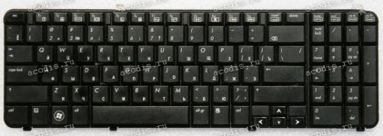 Keyboard HP/Compaq dv6-10**, 12**, 1300, 20** чёрная матовая русифицированная (570228-251, UT3A, AEUT3700240, MP-08A93SU-9201)