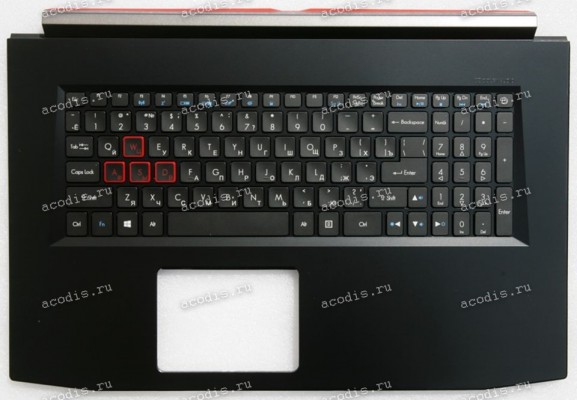 Keyboard Acer Predator Helios 300 PH317-51, PH317-52-72, PH317-52-73P6 (6B.Q3DN2.005, 6BQ3DN2005, 6B.Q3EN2.005, 6BQ3EN2005, LG5P_A51BRL, NKI151304Z, 91205B71K201, PK131TY1B04, ACM16B63SU, AP222000700P73) + topcase русифицированная original