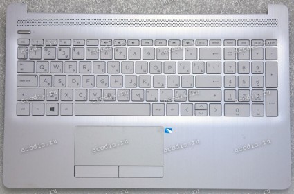 Keyboard HP 250 G7, 255 G7 15-DA, 15-DB, 15-DR, 15G-DR, 15T-DA, 15T-DB, 15Z-DA, 15Z-DB серебристая в серебристом топкейсе русифицированная (L24639-251, L20388-251, AM29M000100, V162602WS1, PK1329I5B05, 920-003388-02, TM-03320-003) +Topcase original HP Top