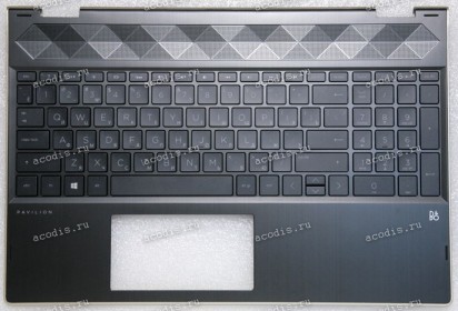 Keyboard HP Pavilion x360 15-cr, 15t-cr, 15-CR0081CL серебристая в серебристом топкейсе с подсветкой русифицированная (L20851-251, L22453-251, 46M.0EHCS.0096, 46M0EHCS0096, 8CG832000C, 4600EH0D0002, L12731-251, NSK-XN5BW, 9Z.NEZBW.50R, 490.0EH07.010R, ) +