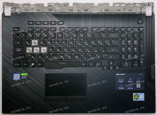 Keyboard Asus G731, G731GT, G731GV, G731GU, G731GW ROG Strix Hero III чёрный матовый, русифицированная (90NR01T3-R37RU0, 0KN1-914RU11, 0KNR0-661JRU00, V185062DS1, 13N1-9BA0901, 13NR01Q3AP0301)+Topcase