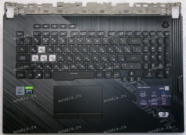 Keyboard Asus G712LV чёрный матовый, русифицированная (6051B1404101, 13NR03C1AP0101, 0KNR0-6813RU00)+Topcase