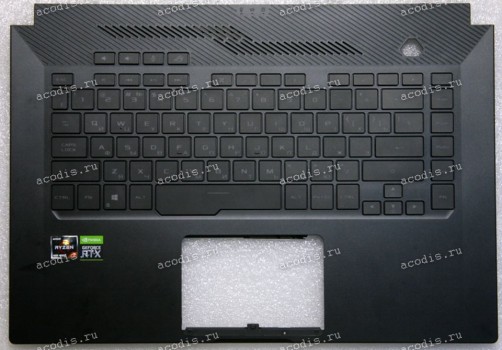 Keyboard Asus GA502IU, GA502IV, GU502DU чёрный русифицированная (6051B1386401, 13NR03V1AP0101)+Topcase c подсветкой 4 пина(реально 2 линии)