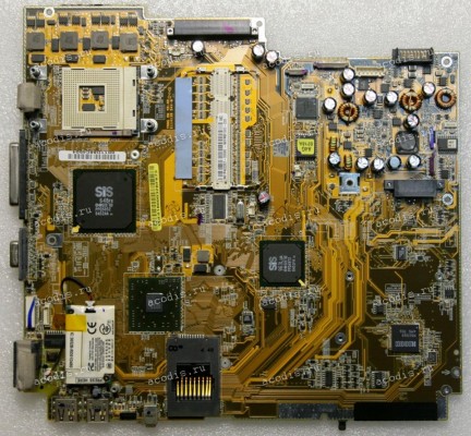 MB Asus A4C/G MAIN_BD. (60-N9YMB1000-C05) A4C/G REV: 2.1 P/N: 08-20VG0021Z ATI 216PBC6A15F SIS 648FX SIS 963L RICOH R5C593 4 чипа Hynix HY5DU283222A