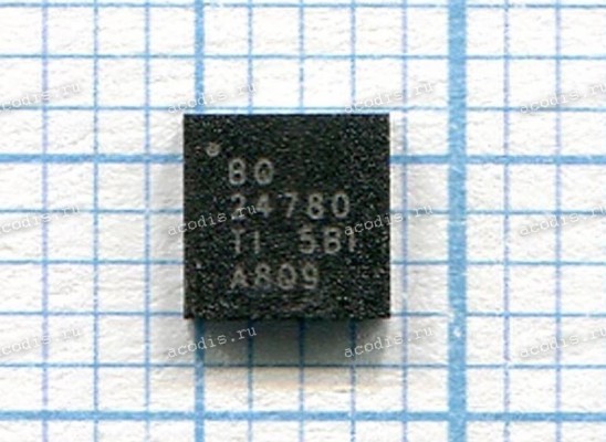Микросхема Texas Instruments BQ24780, BQ24780RU, BQ780, PQ24780, SN2850RUYR, SN2850RUYT, SN2867RUYR, SN2867RUYT QFN-28 IC BATT MGMT LI+ 1-4CELL 28WQFN CHARGE MANAGE IC (Asus p/n: 06036-00460000) NEW original