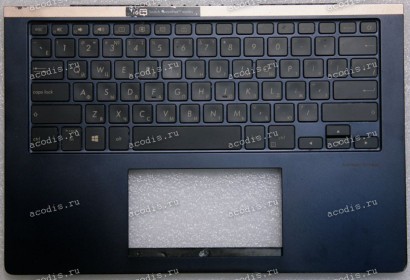 Keyboard Asus UX450F, UX450FD, UX450FDX синий, русифицированный (13N1-5SA0211)+Topcase