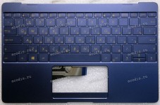 Keyboard Asus UX390U, UX390UA синий, русифицированный (13N0-UWA0421)+Topcase