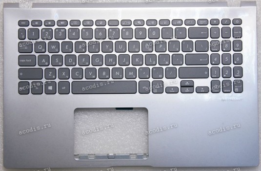 Keyboard Asus X509UA, X509UJ-1S серебристый, русифицированный (90NB0N71-R31RU0, 0KNB0-5108RU00, 13NB0MZ1P03013, 39XKRTAJN70, ASM18M93SU-920)+Topcase