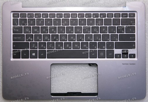 Keyboard Asus UX330CA-1A серебристый металлик, русифицированная (90NB0CP1-R32RU0, 0KNB0-2601RU00, 16L414120034Q, ASM16A93SUJ4421, H3NYWU001947096) + Topcase