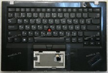 Keyboard Lenovo ThinkPad X1 Carbon Gen 6th чёрная, матовая русифицированная (01YR591, 01YR555, 15427507, PK1316R2B06, SN20P38728, YD84, 9BD002Y, V160520CS1, YD2-RU, 8SSN20P38728S, AM16R000300, DA30000KX30, SC10Q59879, EX480_FPCCLICKPAD_FPR_NON-NFC) c подс