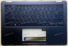 Keyboard Asus UX370UAF-1F, UX370UAF-1F-1A тёмно-синий русифицированный (90NB0EN1-R30200, 102-016N2LHC01C, 13N1-1VA0L11)+ Topcase