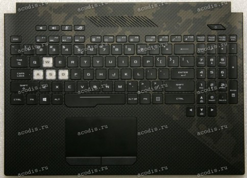 Keyboard Asus GL504GS-1A чёрная матовая нерусифицированная (90NR00L1-R31UI0, 13N1-56A0241, 13NR00L1AP0151)+ Topcase