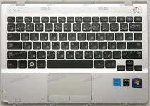 Keyboard Samsung NP305U1A + topcase (p/n: BA75-03302C, BA75-03558C) (Black-Silver/Matte/RUO) чёрная в серебристом топк