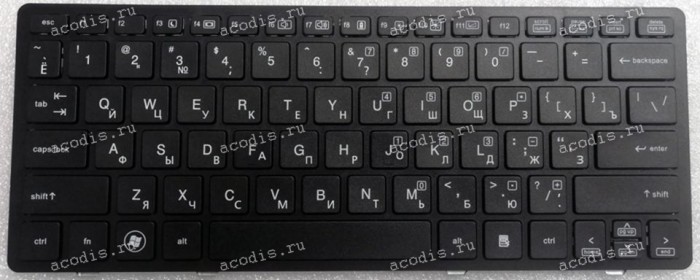 Keyboard HP/Compaq EliteBook 2560p, 2570p(Black/Matte/RUO) чёрная матовая