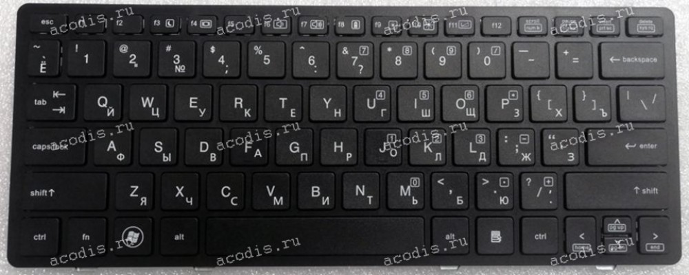 Keyboard HP/Compaq EliteBook 2560p, 2570p(Black/Matte/RUO) чёрная матовая
