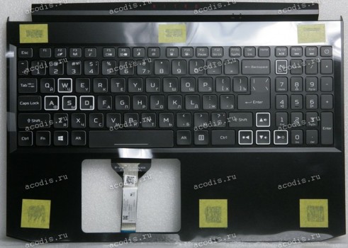 Keyboard Acer Nitro 5 AN515-45-RB7E, AN515-55 чёрная матовая русифицированная с подсветкой (6B.QBCN2.005, 6BQBCN2005, 6B.QB2N2.005, 6BQB2N2005, EC3AT000100-KFCZ, AP3AT000420-HA25, FA3AT000400-2, SF-2196, J02L20M13LHC01, LG05P_N12B3L, NKI15131DR, PK133AU1B