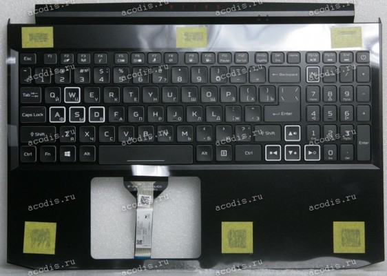 Keyboard Acer Nitro 5 AN515-45-RB7E, AN515-55, AN515-57 чёрная матовая русифицированная с подсветкой (6B.QBCN2.005, 6BQBCN2005, 6B.QB2N2.005, 6BQB2N2005, EC3AT000100-KFCZ, AP3AT000420-HA25, FA3AT000400-2, SF-2196, J02L20M13LHC01, LG05P_N12B3L, NKI15131DR,