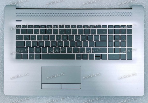 Keyboard HP ProBook 470 G7, 17-by, 17-ca серебристый металлик чёрная русифицированная с подсветкой (L91024-251, 6037B0144622, L81042-251, L83727-251, 6037B0144722, TCAQX101CYL, L20192-251, L83728-251, 2H1719-05330H, 2B-BBK16I600, 2B-BBK161600, 6070B130811