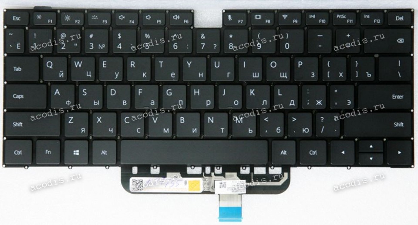 Keyboard Huawei Honor MagicBook PRO 8+512 HLY-W19R чёрная, русифицированная  с подсветкой (02452769, R22011206054,